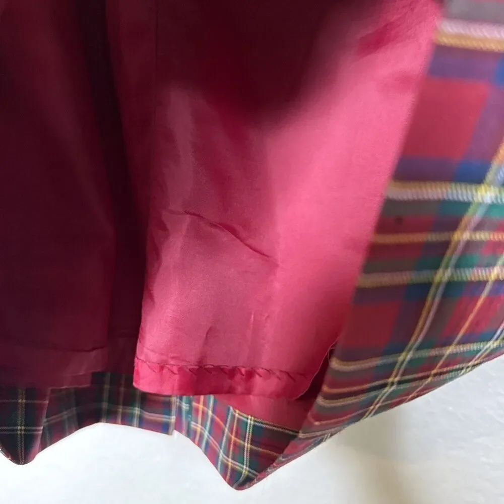 Pendleton Skirt sz 8 Red Plaid Wool Authentic Royal Stewart Tartan Midi Pencil